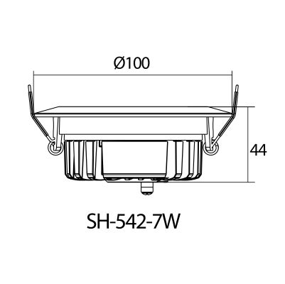 چراغ سیلندری 7 وات LED شعاع مدل sh-542-7w