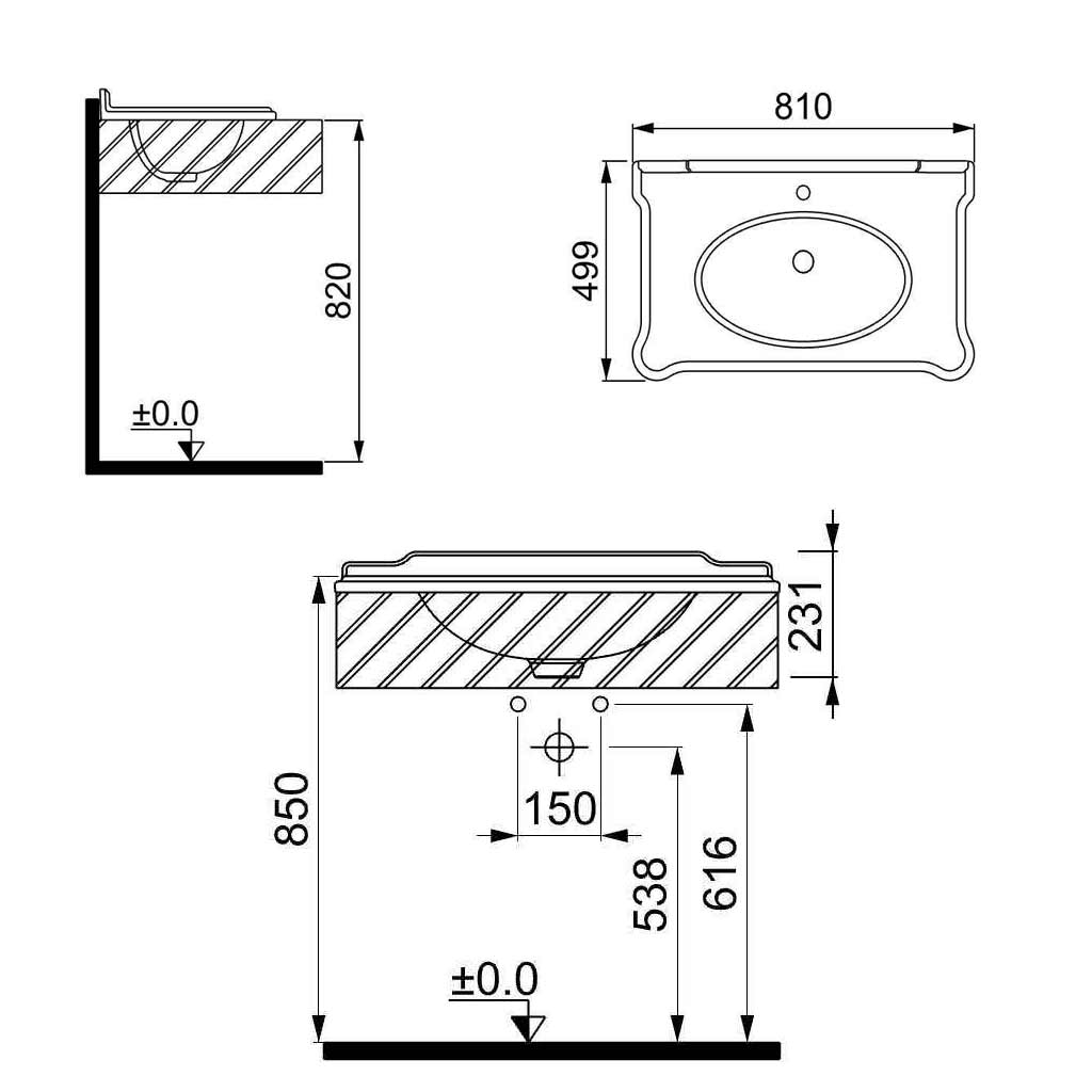 روشویی روکابینتی کریت coreet مدل کورتینا 80