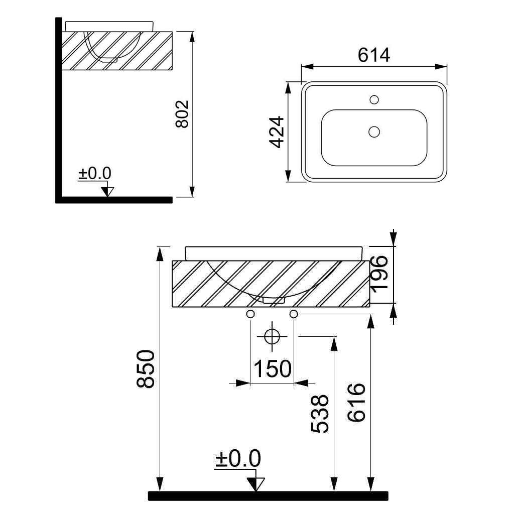 روشویی روکابینتی کریت coreet مدل آرسیتا 6042